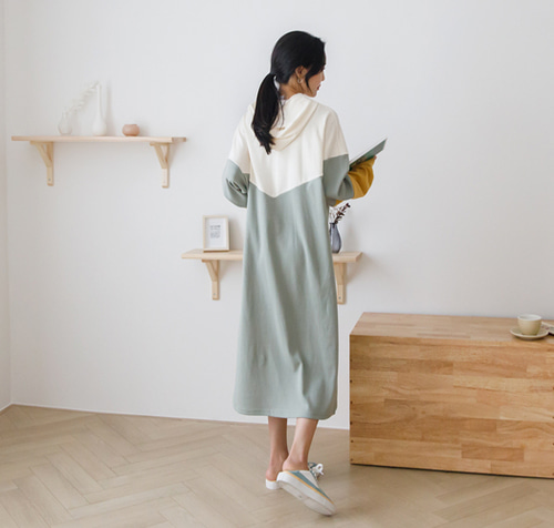 SOIM 授乳服 アノラックロングフードワンピース（通常ver）2
