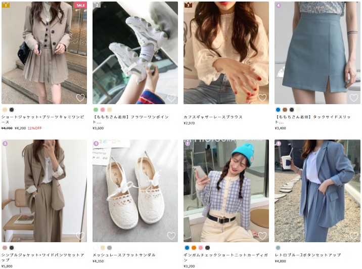 jemiremi 公式通販サイト 商品画像