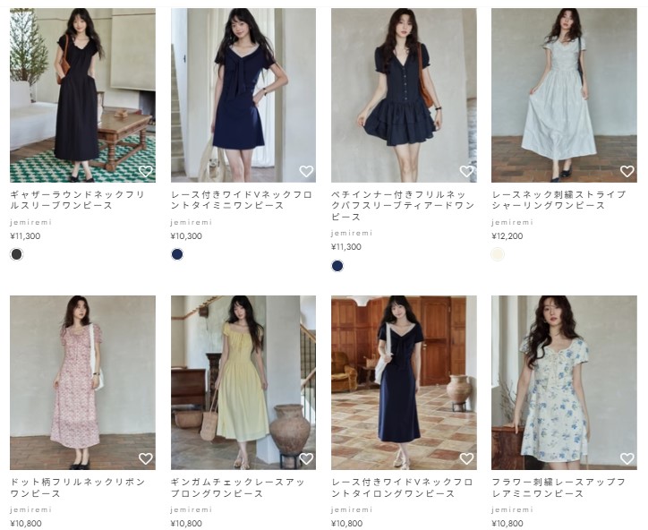 ジェミレミ ワンピース一覧